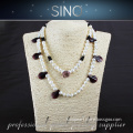 NO.2 wholesale fashion necklace jewelry set 2015 latest design pearl bead necklace